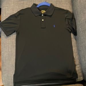Boys size medium 10/12 Polo Ralph Lauren Black Performance Polo